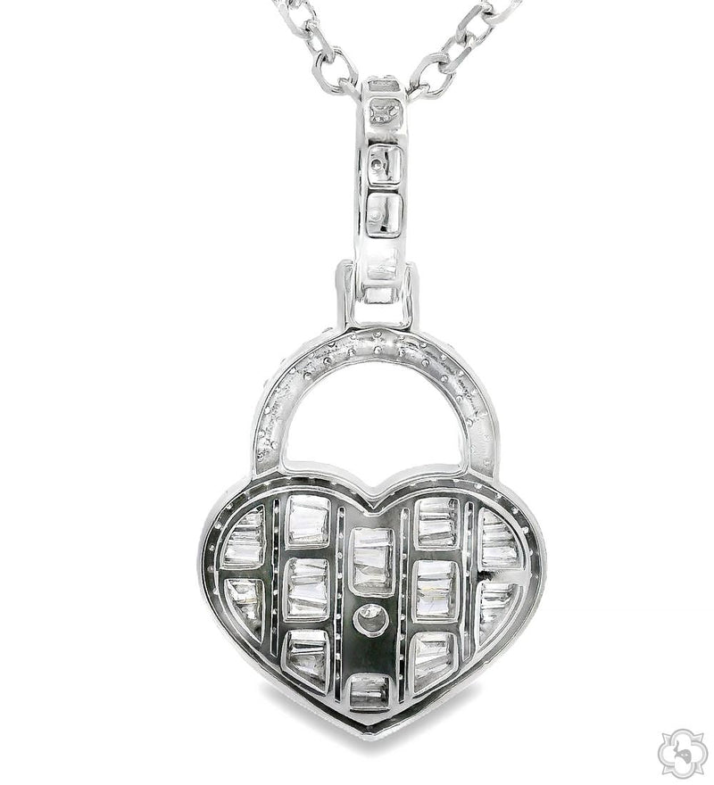 The Heart Lock Diamond Necklace in 14K Gold, photo 6 of 7