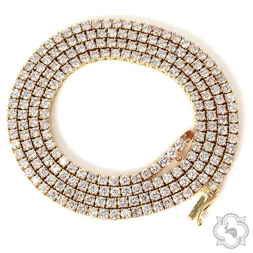14K Gold tennis chain, 3.3 mm, photo 3 of 5
