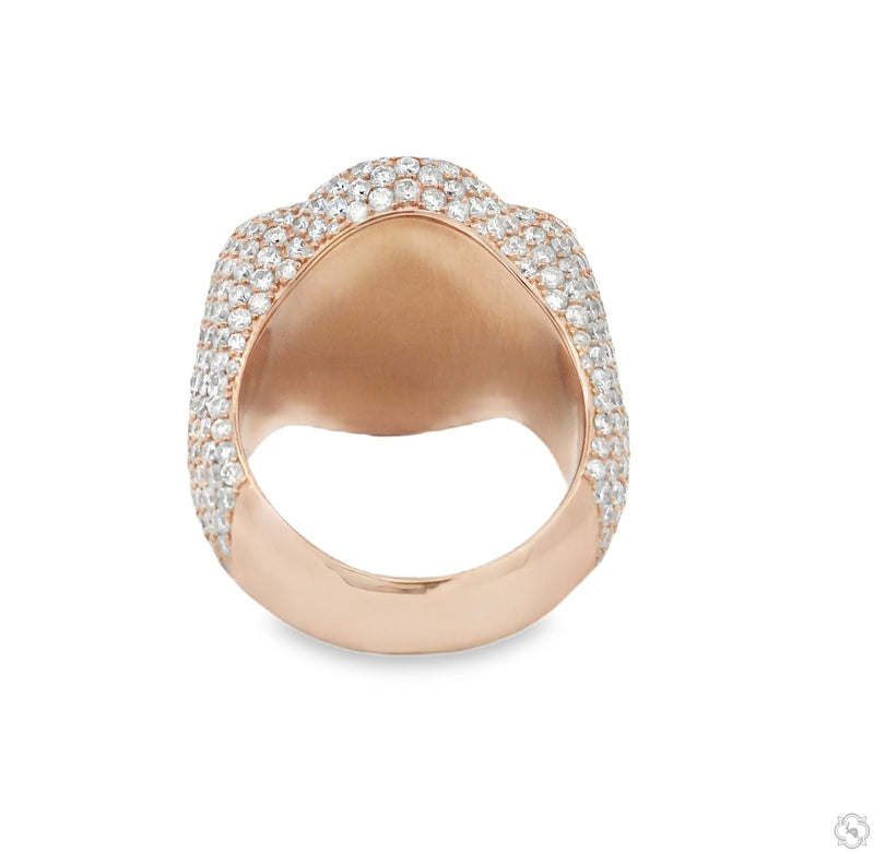 Iceberg Celestial Teal Quartz Crystals Diamond Ring, photo 6 of 6
