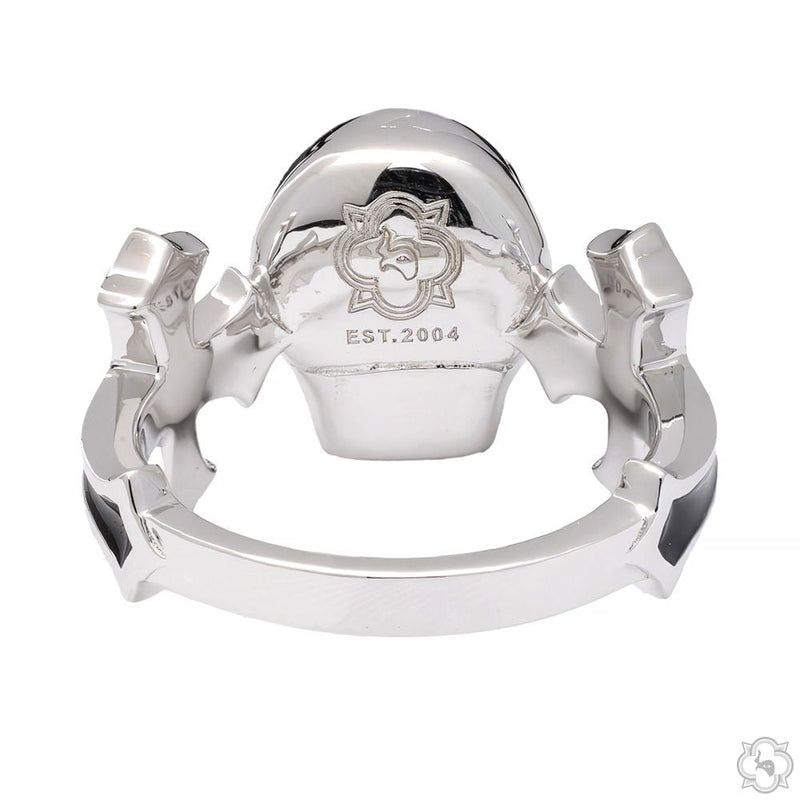Life and Death Skull Cross Silver Ring, photo 6 of 8