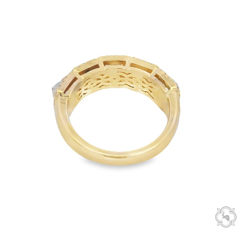 14K Gold Inverted Brilliance Asscher Cut 5 Stone Lab-Grown Diamond Ring, photo 6 of 7
