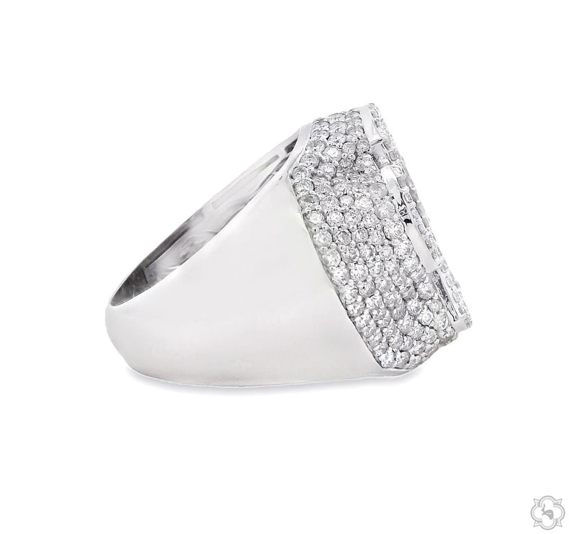 14K Gold Sapphire Cross Diamond Ring, photo 4 of 6