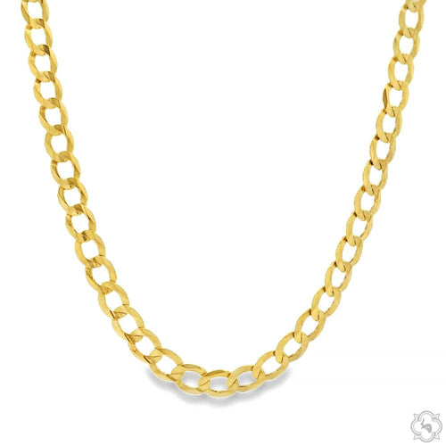 14K Yellow Gold Solid Curb Chain 4mm 70441