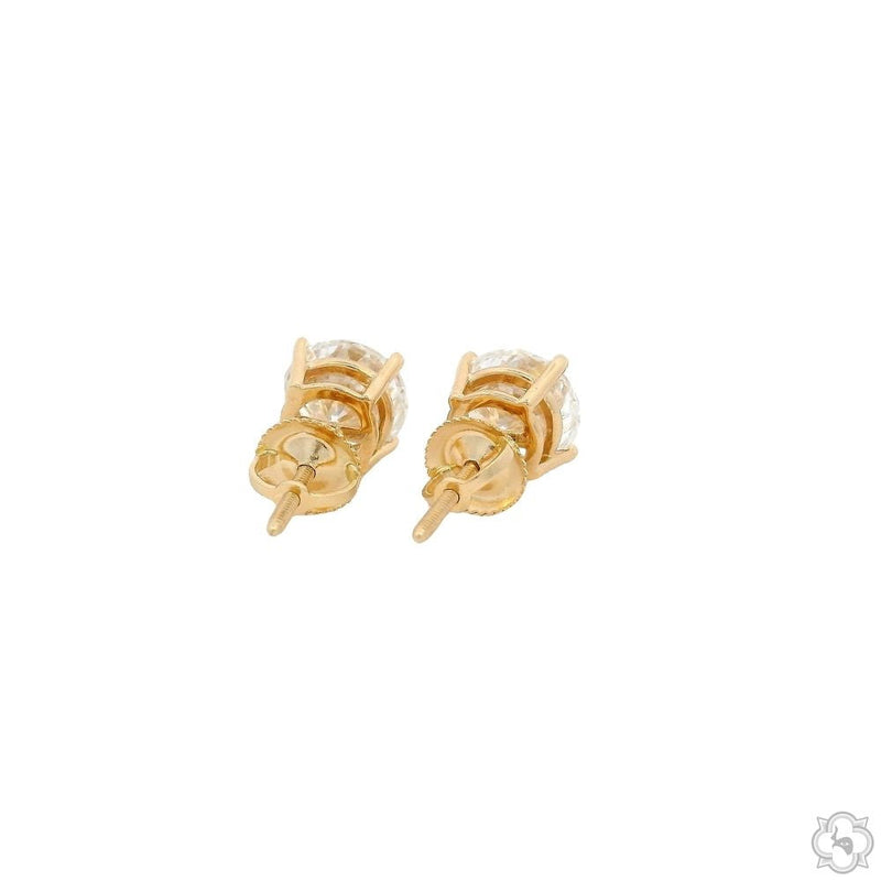 14K Gold 3 Ctw Portuguese Cut Lab-Grown Diamond Studs, photo 3 of 3