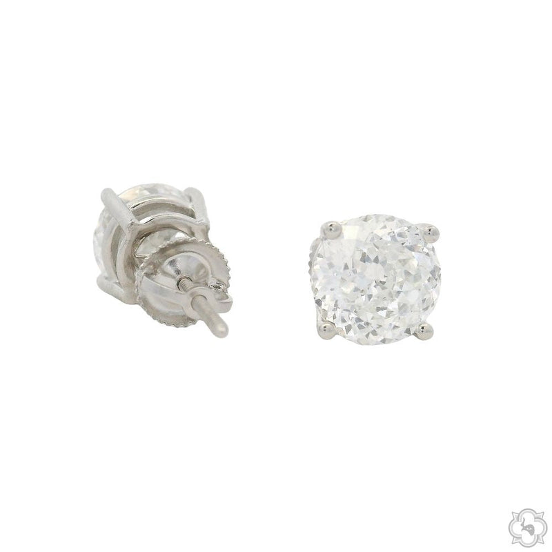 14K Gold 4 Ctw Portuguese-Cut Lab-Grown Diamond Studs, photo 3 of 3