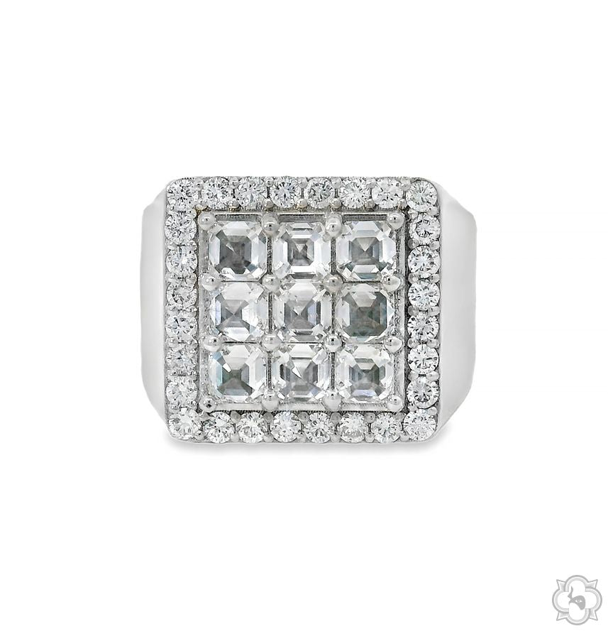 UpSide Down Asscher Diamond Ring 70469 | TraxNYC