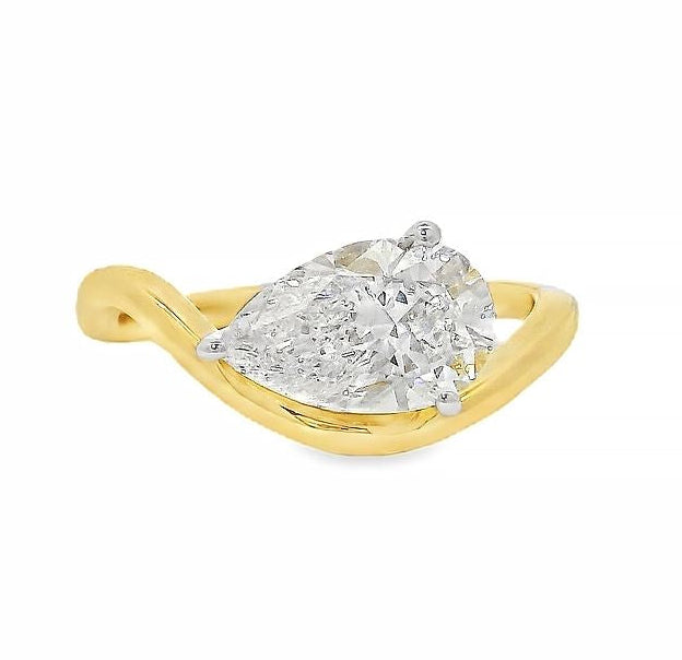 Pear Twist Diamond Ring 70505 - Image 1