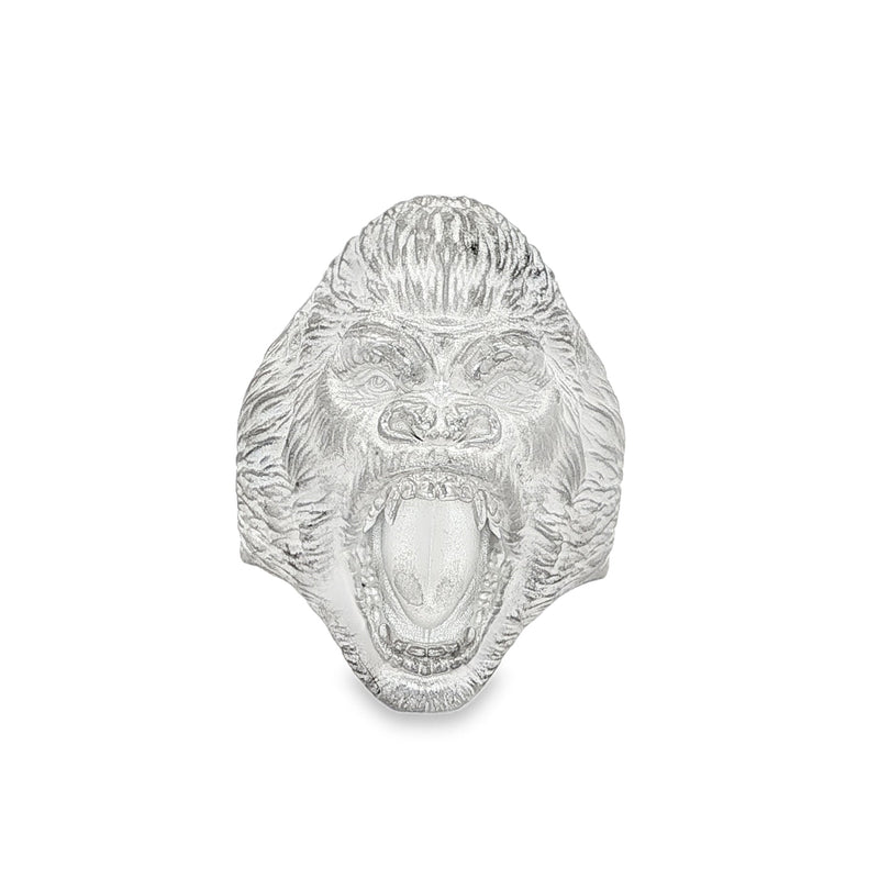 Silver Roaring Ape Ring, photo 3 of 5