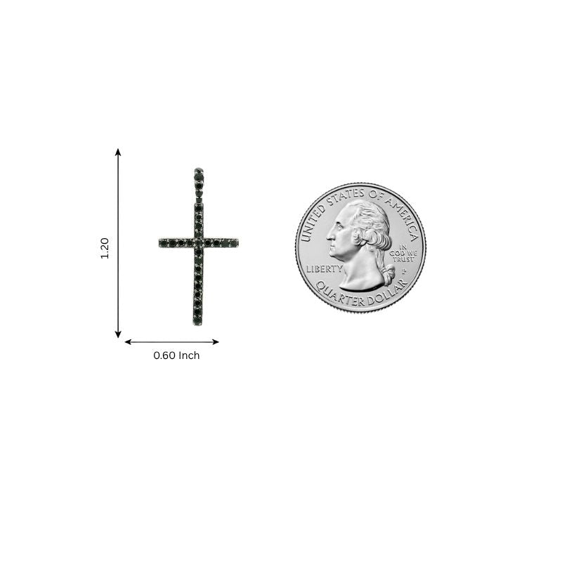 Silver Black Diamond Cross Set, photo 7 of 8