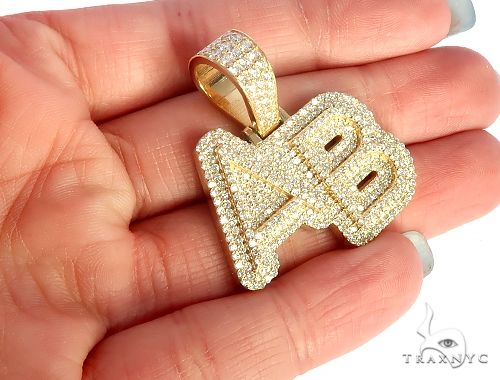 18K Gold AB Custom Shadow Pendant, photo 5 of 7