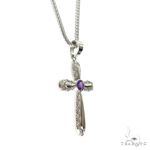 Amethyst Sanctity Cross Pendant Set, photo 2 of 6