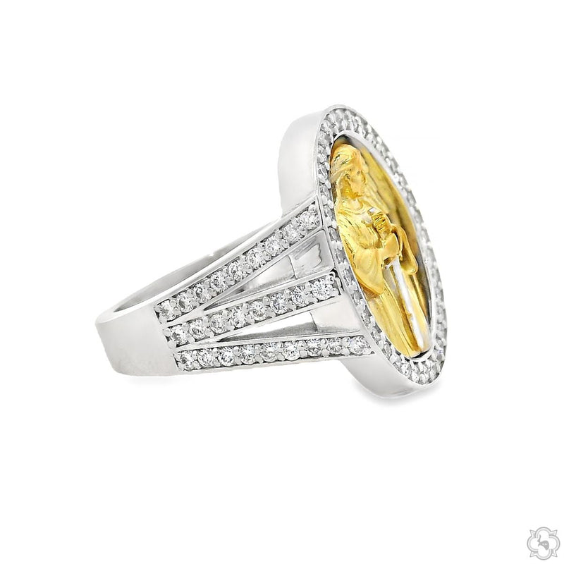 10K Gold 1.22 Ctw Diamond Angel of Valor Ring, view 3