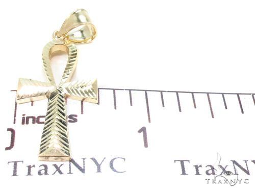 10k Gold Ankh Pendant and Hollow Cuban Chain Set, photo 13 of 14