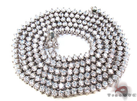 14K Solid Gold Arctic Iced Chain 32 Inches 4mm, photo 7 of 11