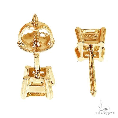 Asscher Cut Diamond Stud Earrings 66405 - Image 4