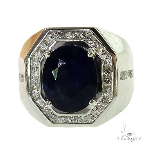 Azure Majesty Oval Sapphire Ring .925 Silver, photo 2 of 5