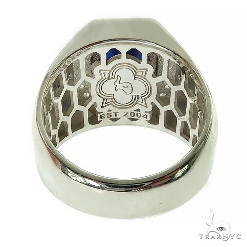 Azure Majesty Oval Sapphire Ring .925 Silver, photo 4 of 5