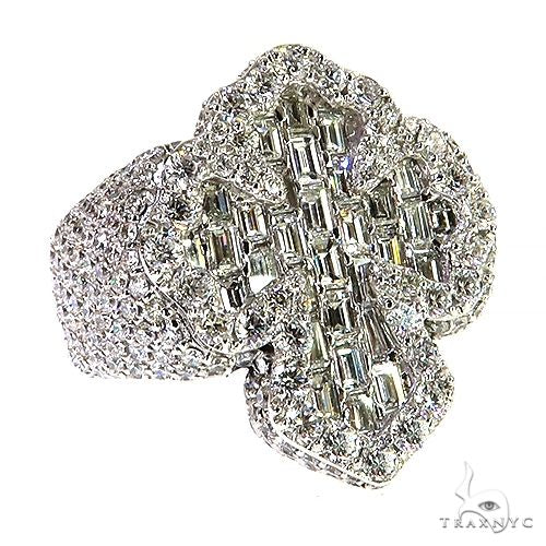 14K Gold Baguette Diamond Cross Ring, photo 2 of 6