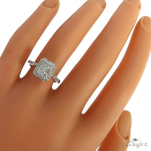 14K Gold Baguette Diamond Engagement Ring, photo 7 of 7