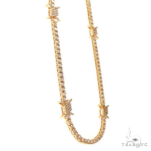 Barbed Wire Diamond Tennis Chain 69705 - Image 2