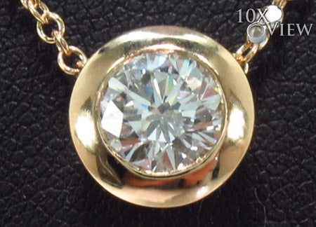 Bezel Diamond Necklace 33414 - Image 4