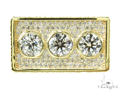 14K Gold Bezel Custom Diamond Pinky Ring, photo 4 of 10