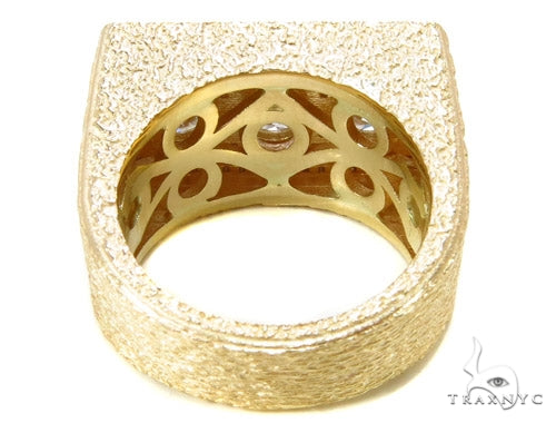14K Gold Bezel Custom Diamond Pinky Ring, photo 7 of 10