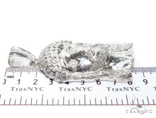 Bezel Diamond Silver Jesus Piece 40828 - Image 6