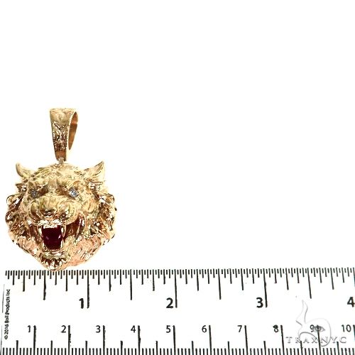 14K Gold Big Ruby Tiger Head, photo 6 of 7