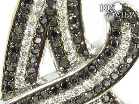 Black and White Prong Diamond A Pendant 32217 - Image 3