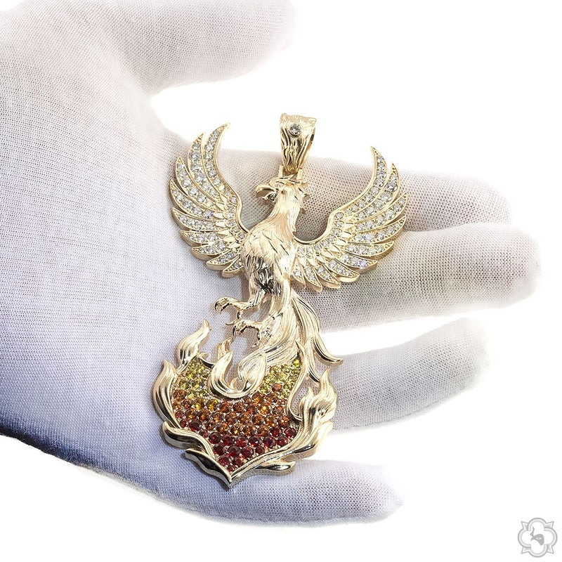 The Phoenix Bird Of Burning Flames Pendant 70535 - Image 8