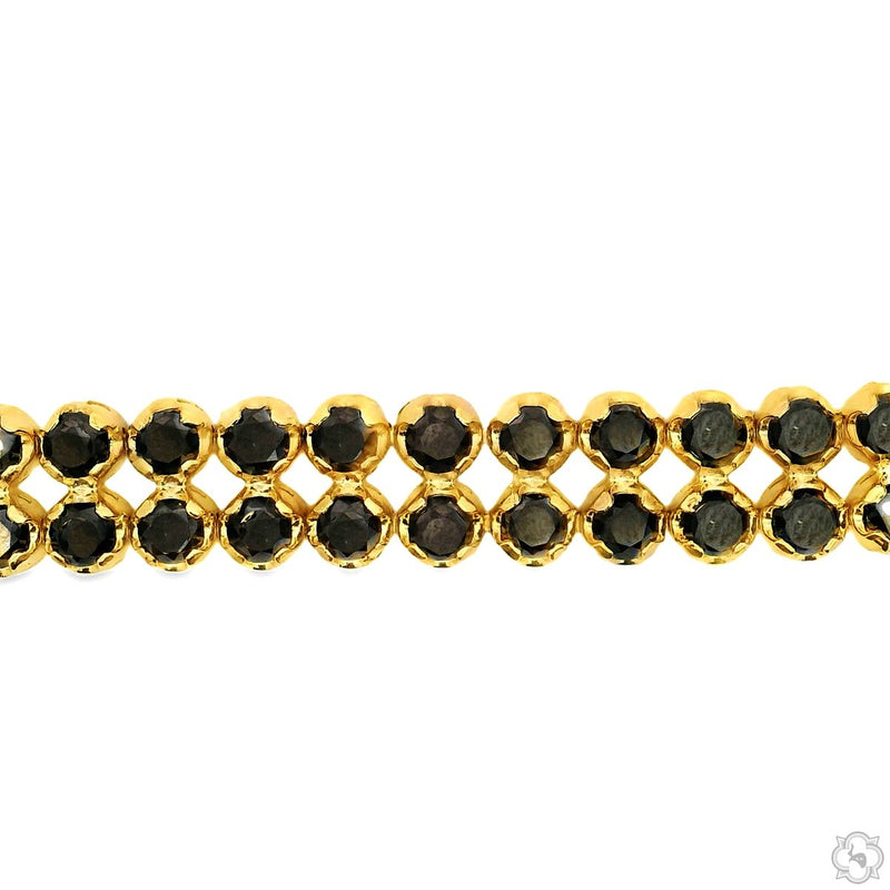 14K Gold Buttercup Black Diamond Bracelet, photo 5 of 8