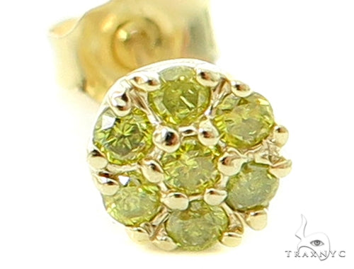 14K Gold Canary Flower Earrings, photo 2 of 6