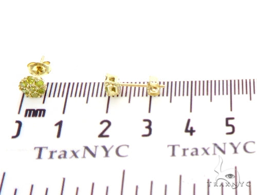 14K Gold Canary Flower Earrings, photo 6 of 6