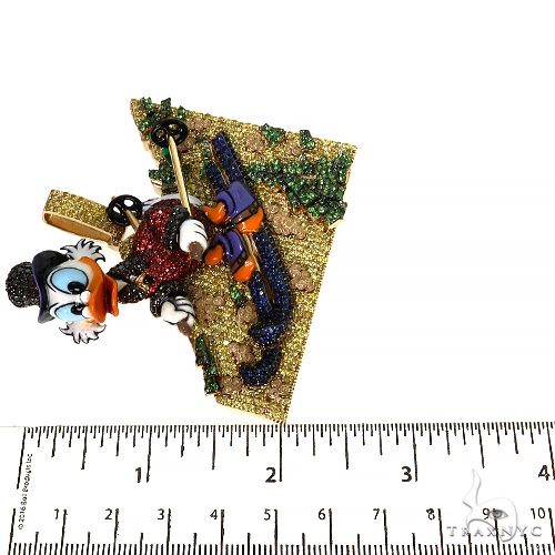 Cartoon Characters Scrooge McDuck Diamond & Sapphire Pendant 68289 - Image 8