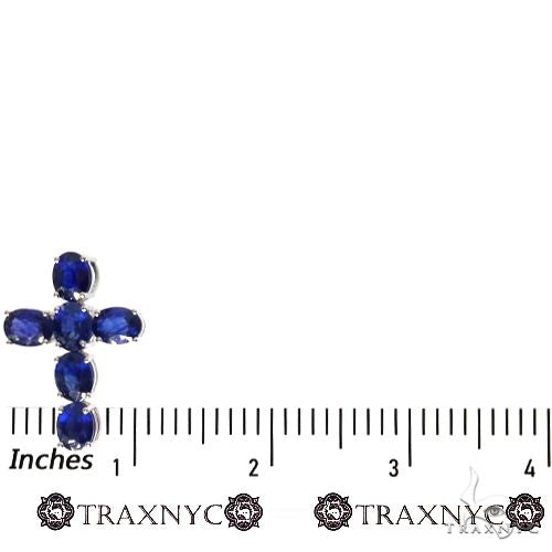 Celestial Blue Oval Sapphire Cross .925 Silver, photo 5 of 7