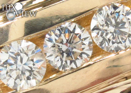 14K Gold Channel Diamond Ring, photo 3 of 7