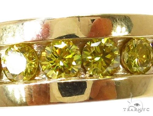 14K Gold Channel Diamond Wedding Band, photo 3 of 8