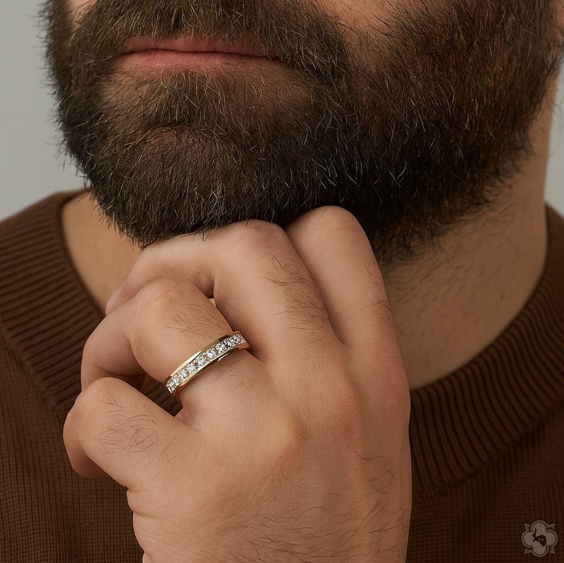 14K Gold Channel Set Lab-Grown Diamond Eternity Band, photo 5 of 5