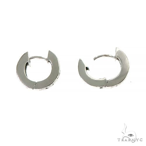 Channel Setting Hoop Huggie Earrings 66951 - Image 4