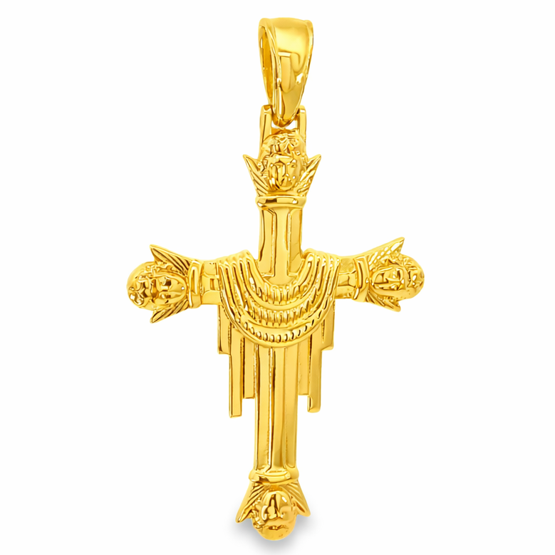 10K Gold Cross Crucifix 57088 | TraxNYC