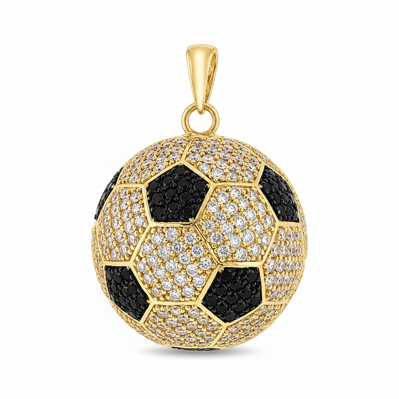 Legacy Football Pendant in 14K gold, view 2