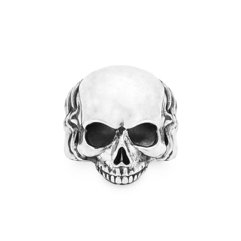 Gothic Silver Skull Ring, view 2