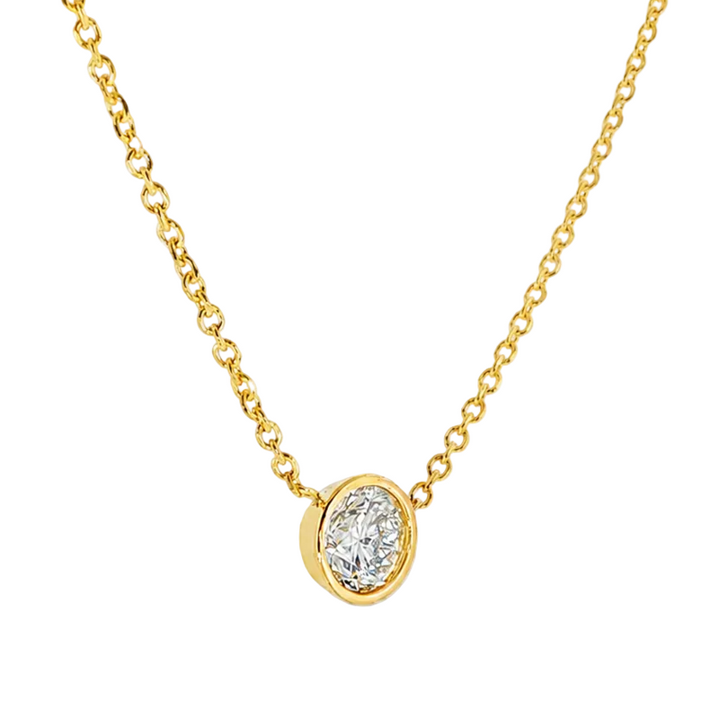 14k Yellow Gold Necklace-39998, view 4