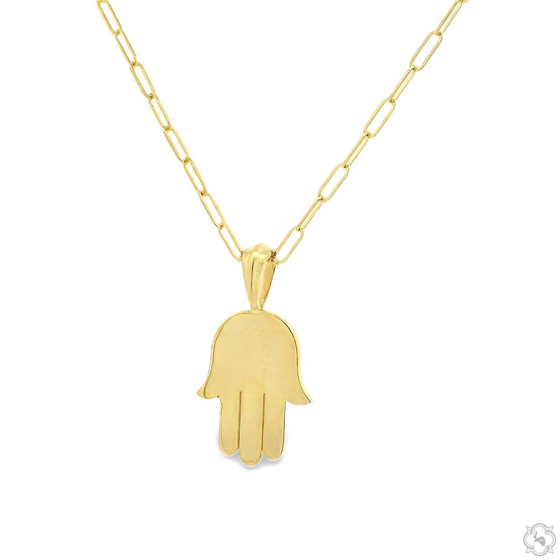 14K Gold Classic Hamsa Necklace, photo 3 of 9