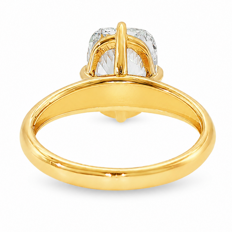 Compass Cushion Engagement Ring in 14K gold, view 7