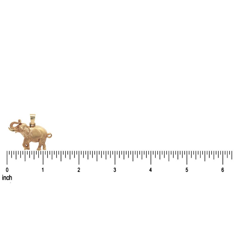 10K Gold Lucky Elephant Pendant, photo 6 of 7
