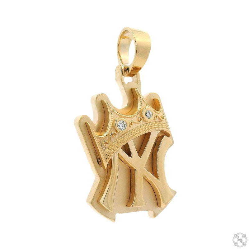 14K Gold Yankee Crown Pendant, photo 2 of 8
