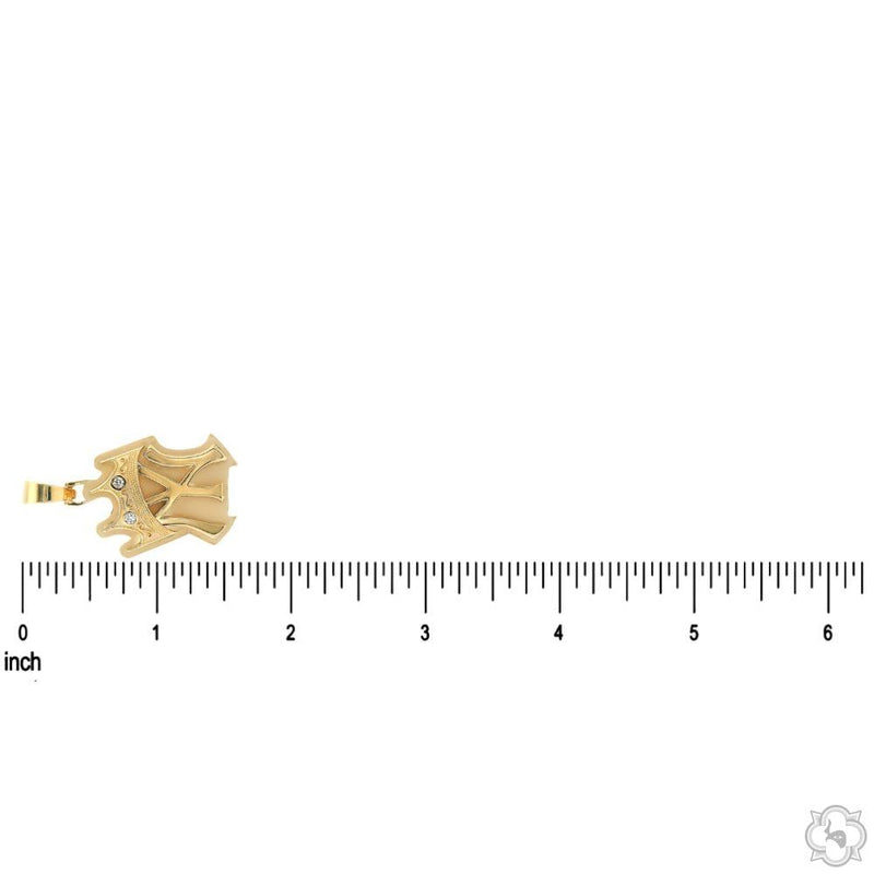 14K Gold Yankee Crown Pendant, photo 7 of 8
