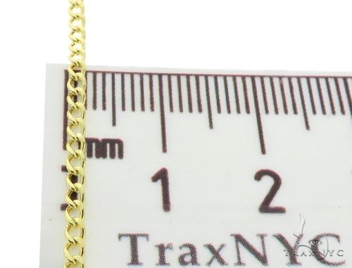 10K Yellow Gold Hollow Curb Chain 2mm, photo 4 of 5